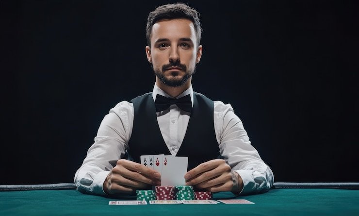 Studio kasino langsung acehbola dengan dealer profesional di meja roulette